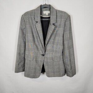Miss Selfridge Glen Plaid Blazer‎ in Black Size US 6